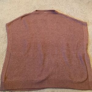 Pink knit sweater poncho one size fits most (probably large size)